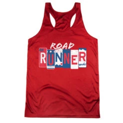 Women's Racerback Performance Tank Top - Road Runner