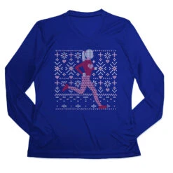 Women's Long Sleeve Tech Tee - Heart Sweater Run