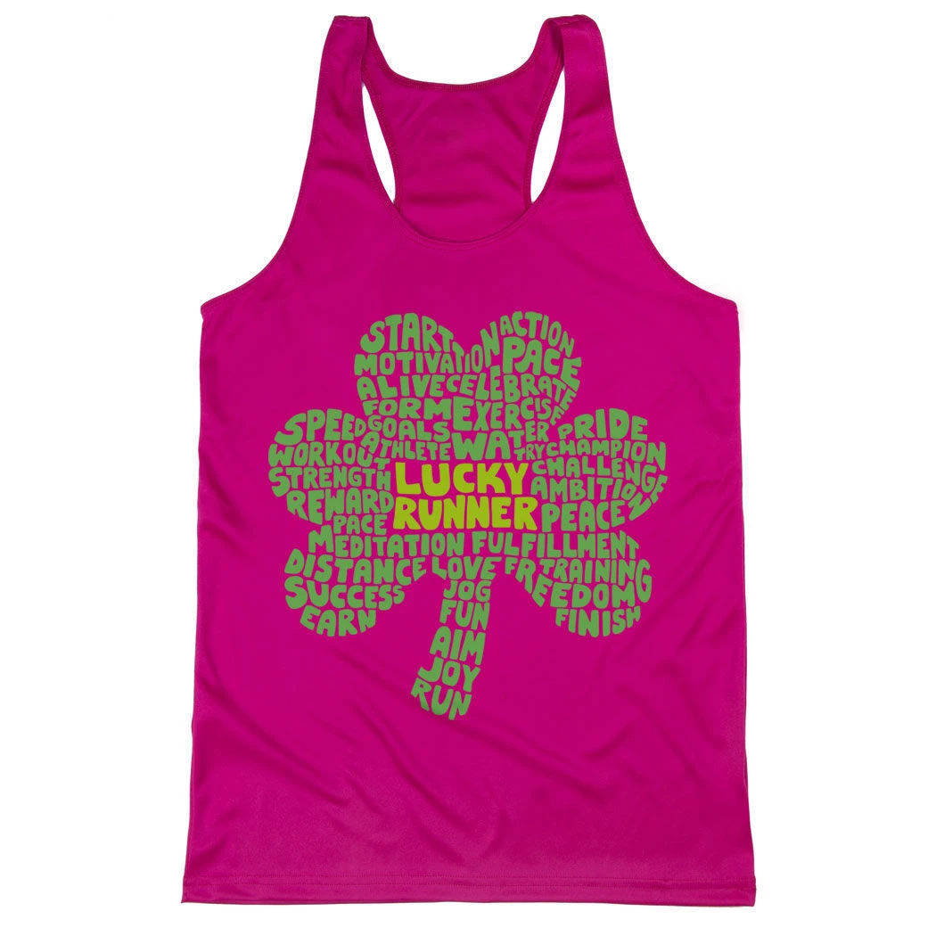Women's Racerback Performance Tank Top - Lucky Runner - Image 6