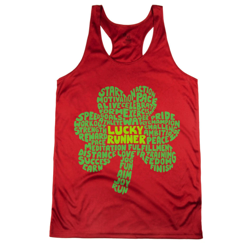 Women's Racerback Performance Tank Top - Lucky Runner - Image 7