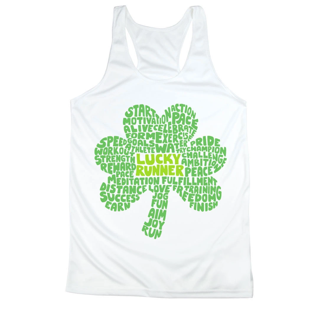 Women's Racerback Performance Tank Top - Lucky Runner - Image 9