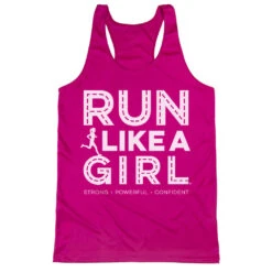 Women's Racerback Performance Tank Top - Run Like A Girl® Road