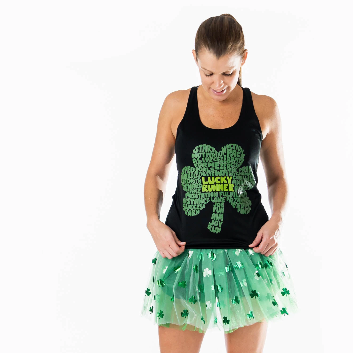 Women's Racerback Performance Tank Top - Lucky Runner - Image 5