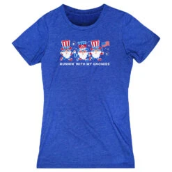 Women's Everyday Runners Tee - Runnin' With My Patriotic Gnomies