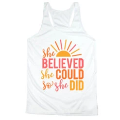 Women's Racerback Performance Tank Top - She Believed