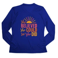 Women's Long Sleeve Tech Tee - She Believed